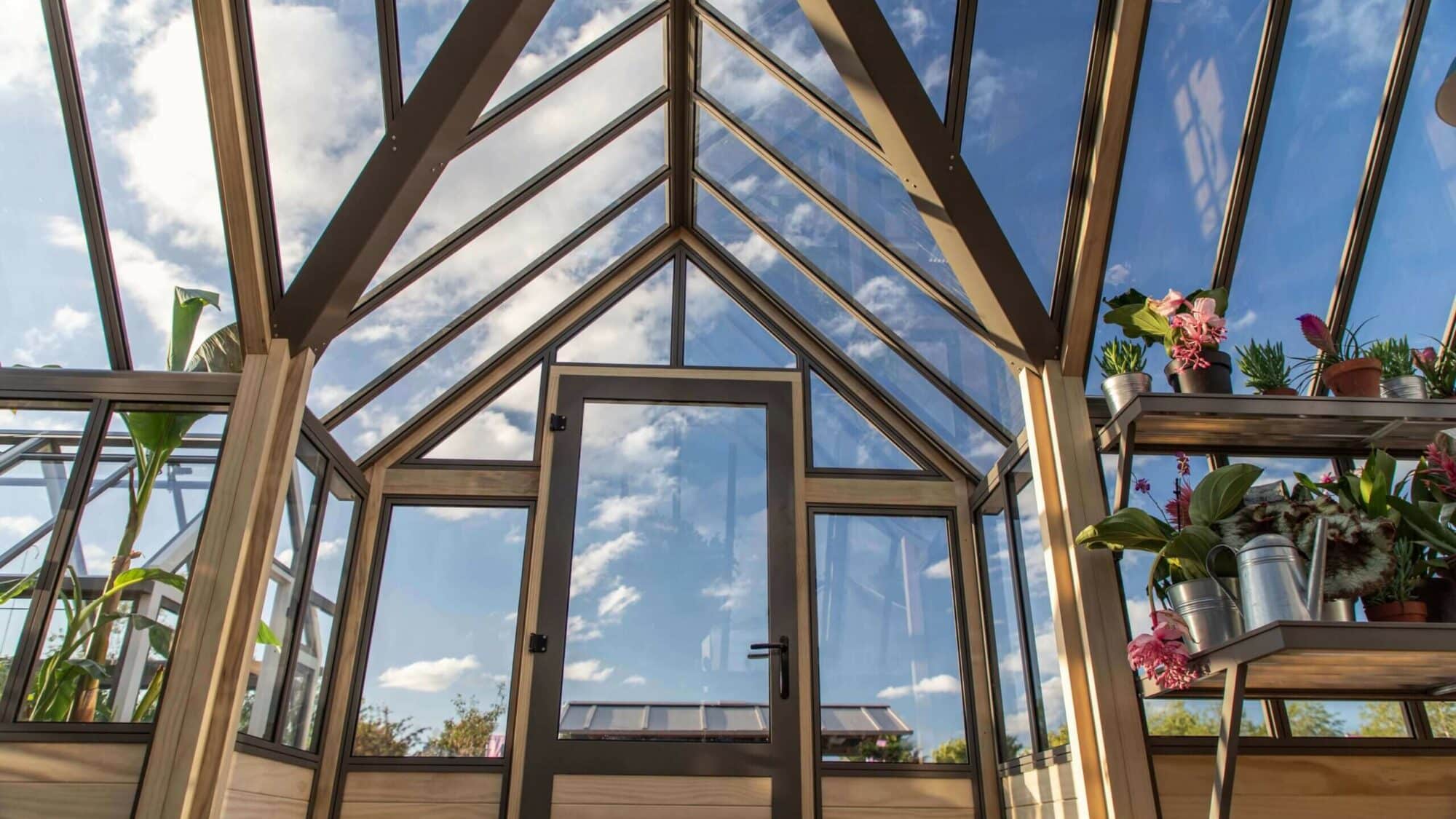 Internal view of greenhouse with porch - Cultivar Greenhouses Inc. | USA